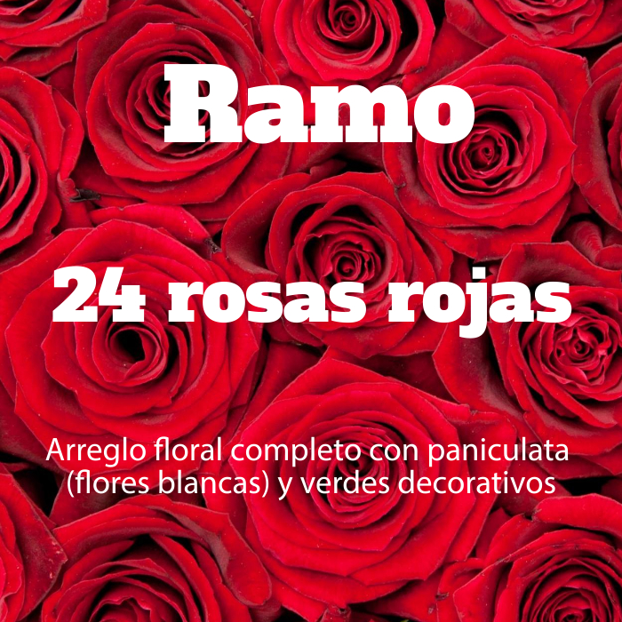 ▷ Ramo 24 Rosas Rojas | FLOWERING | sin intermediarios